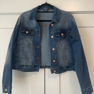 Lark + Gre Cropped Stretch Denim Jacket | 2X / 3X